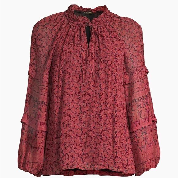 Kobi Halperin Mckenna Peasant Blouse size XL - Picture 2 of 11
